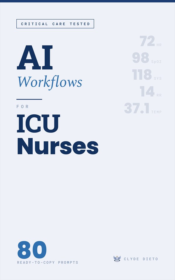 AI Workflows for ICU Nurses book cover